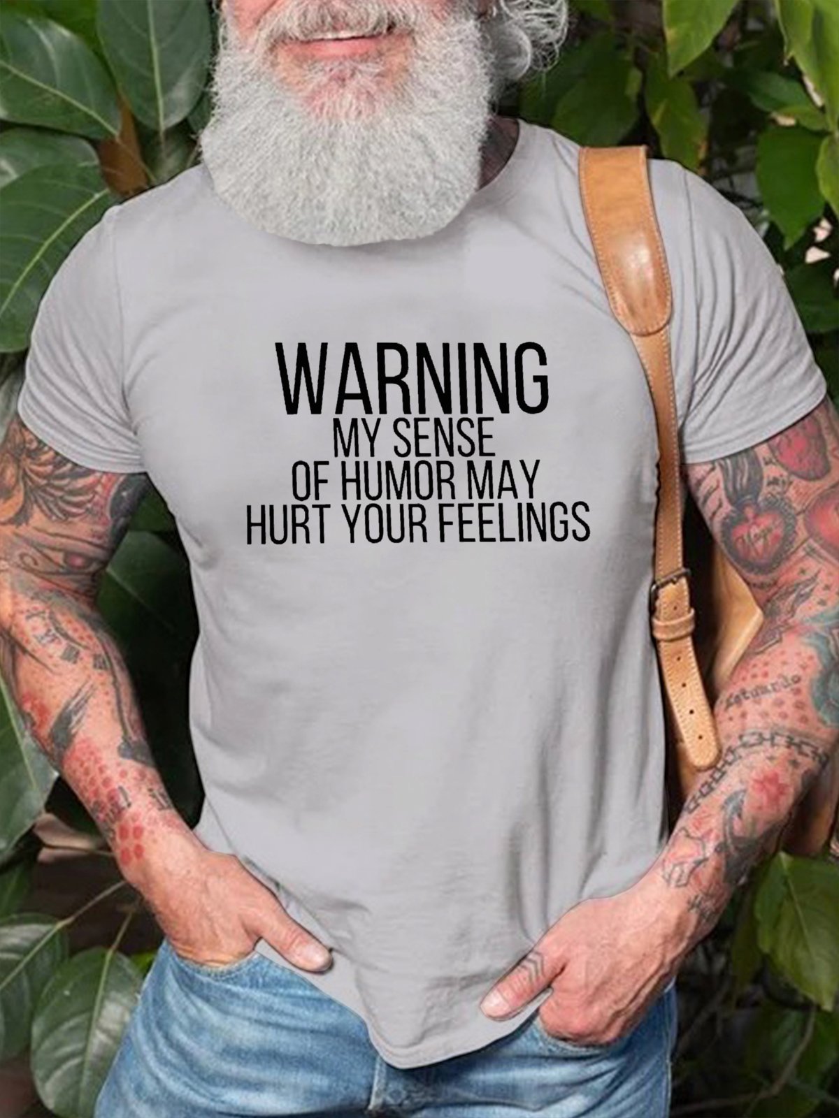 Warning My Sens Of Humor May Hurt Your Feelings Men's Shirts & Tops