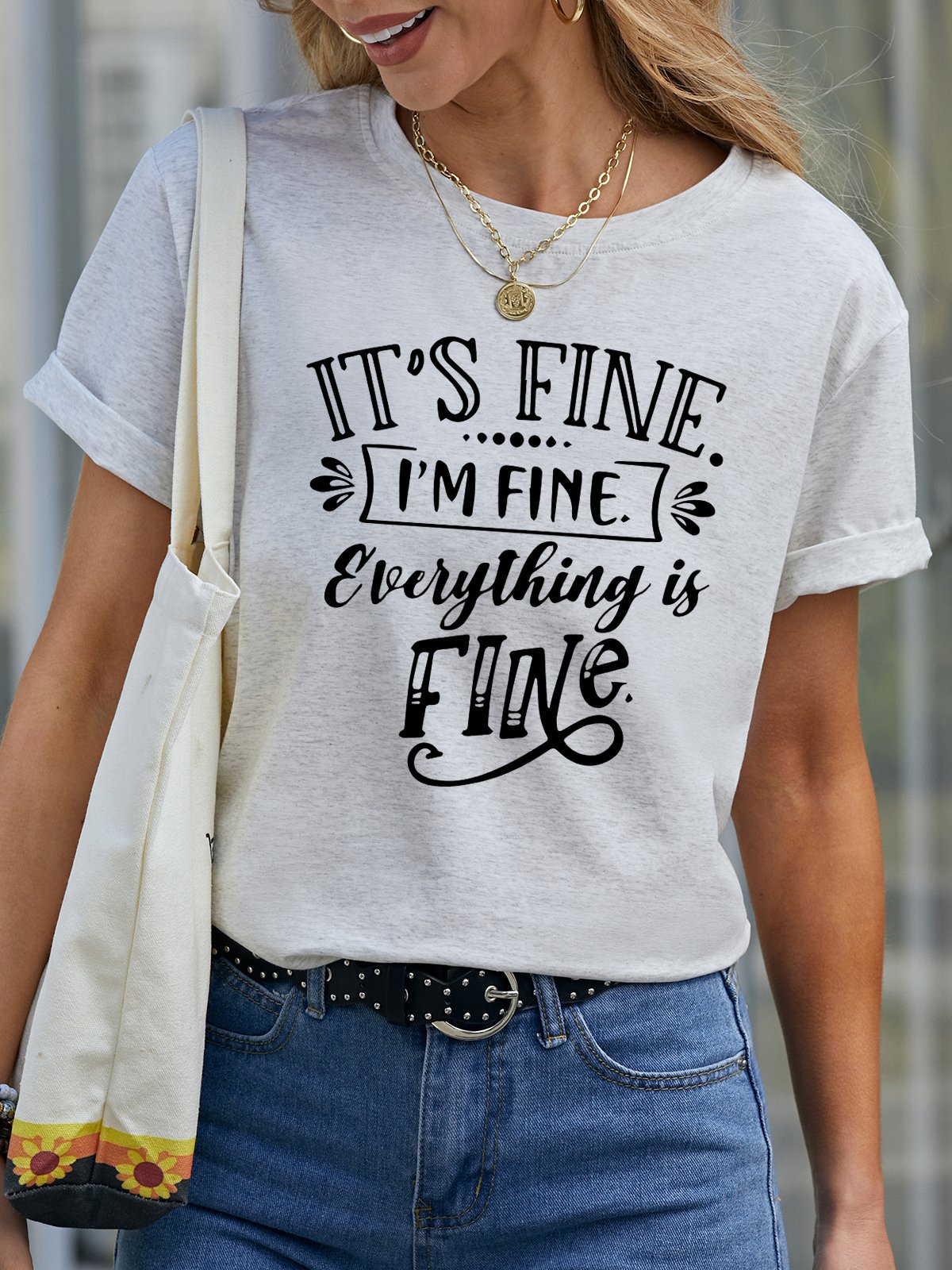 I'm Fine, Everything Is Fine Short Sleeve T-Shirt