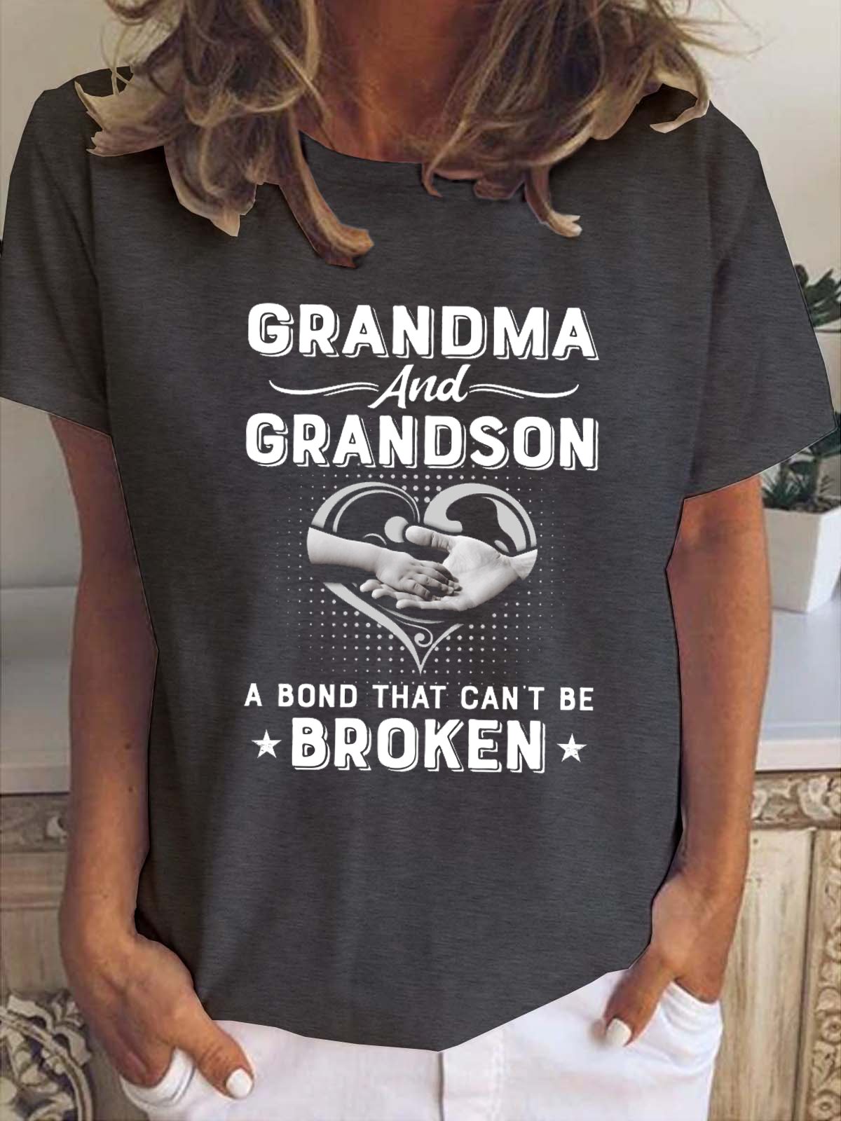 Grandma & Grandson A Bond That Can't Be Broken T-Shirt