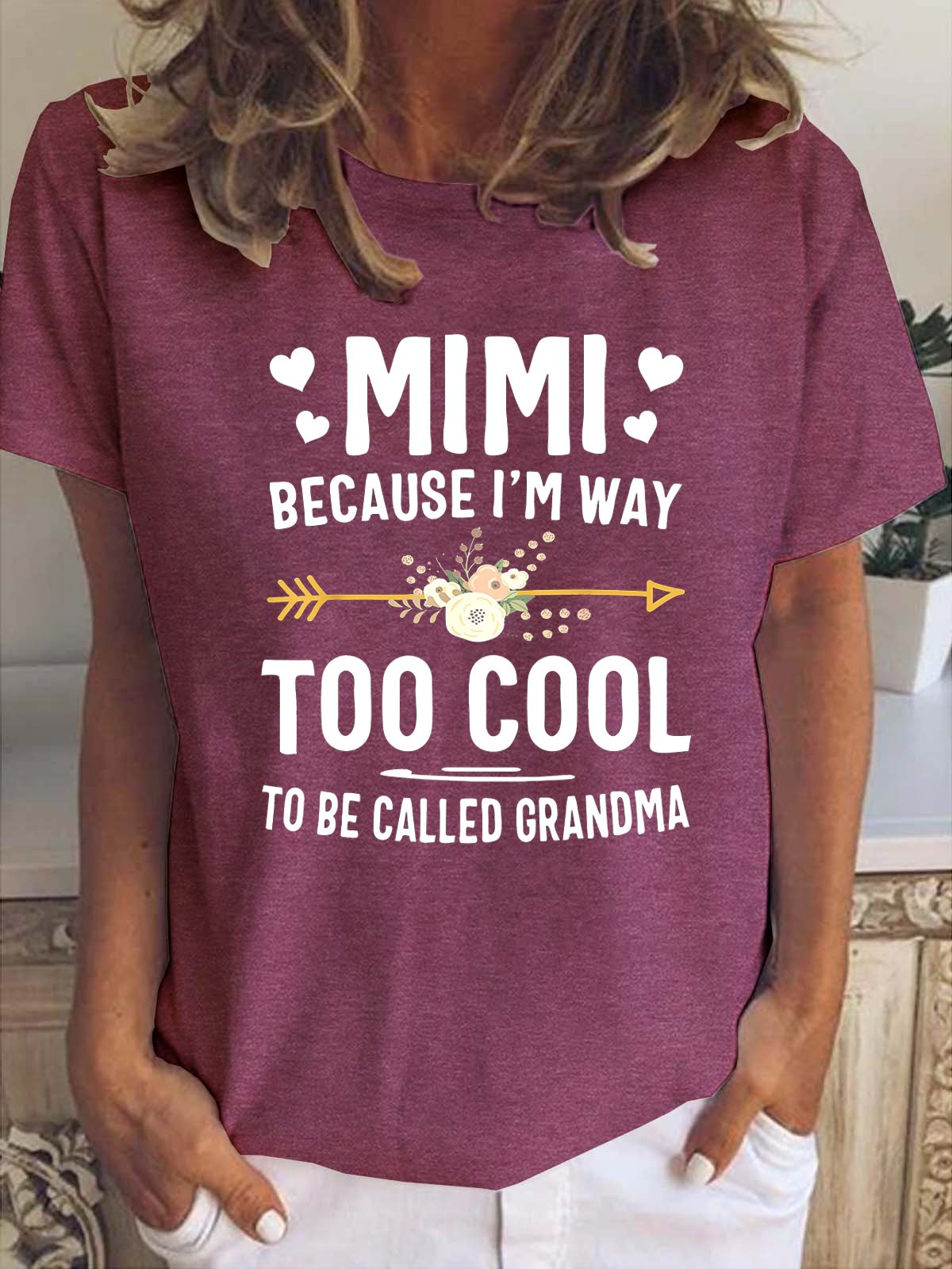 Mimi Because I'm Way Too Cool To Be Called Grandma T-Shirt