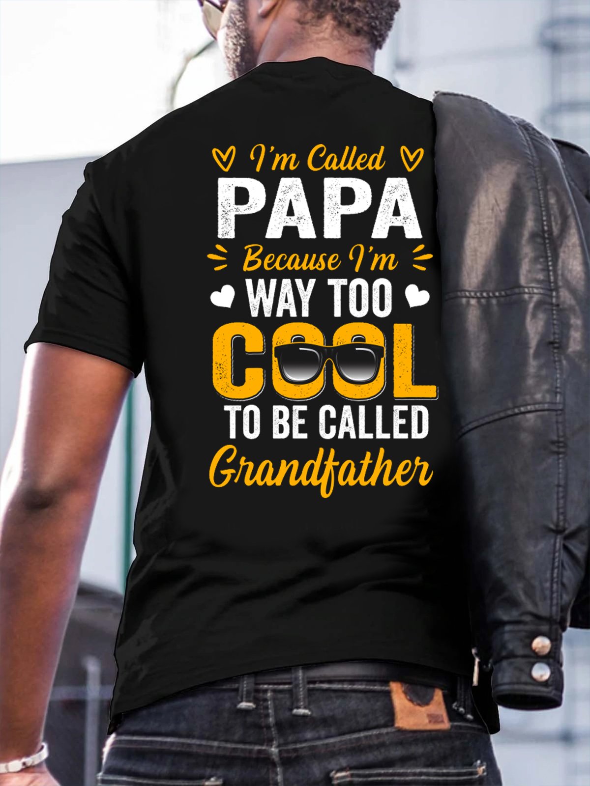 Way Too Cool To Be Called Grandfather Funny Papa T-Shirt