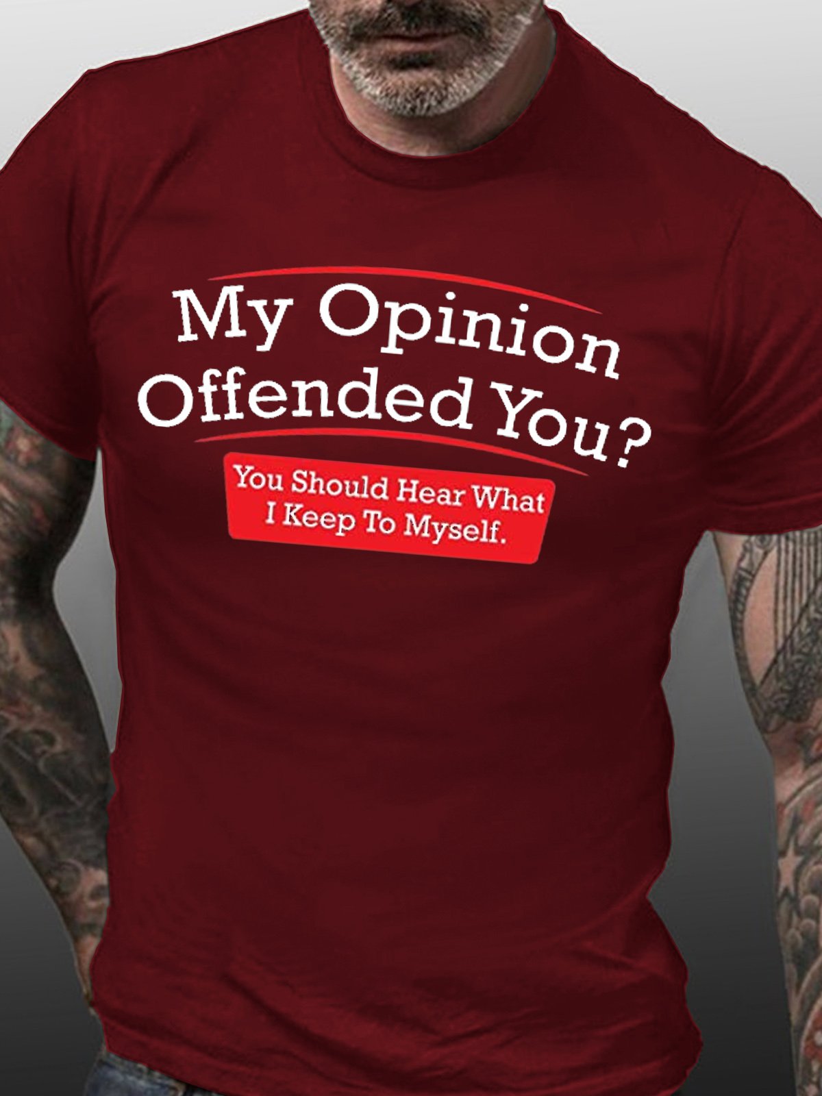 Funny My Opinion Offended You Short Sleeve Casual Short Sleeve T-Shirt