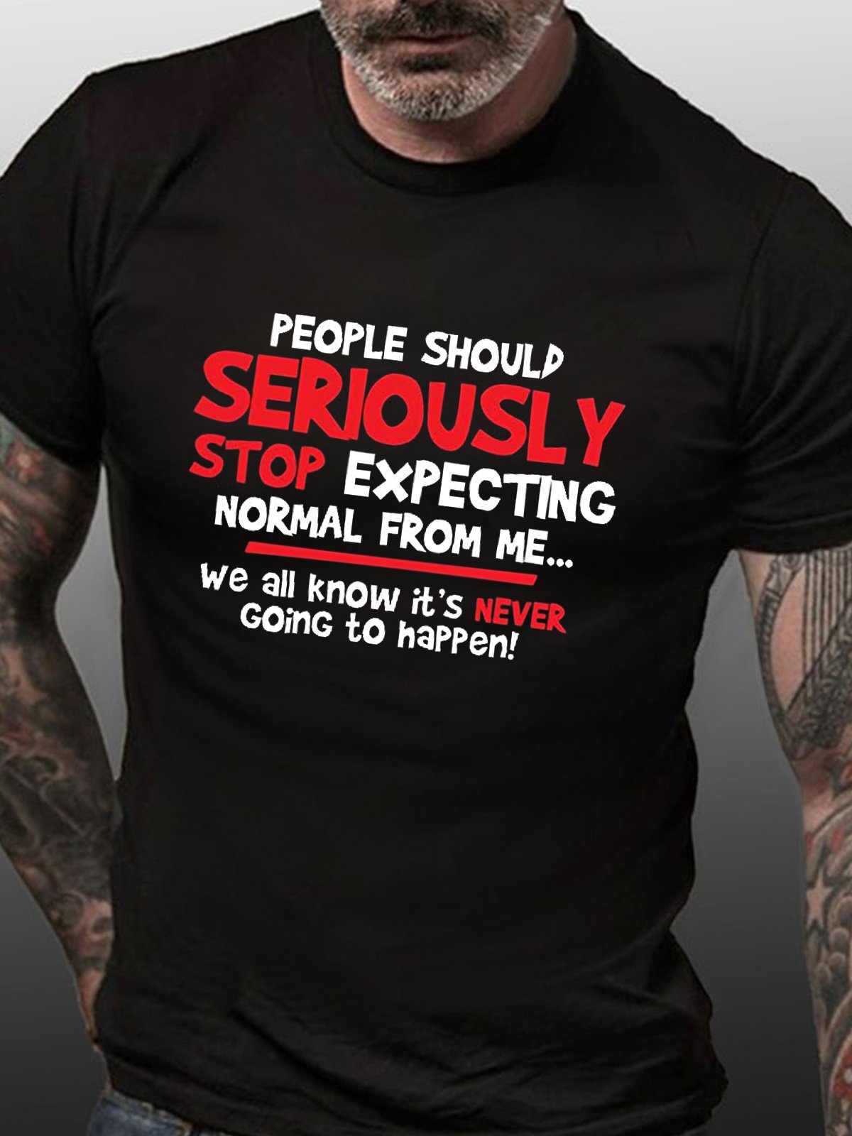 People Should Seriously Funny Casual Short Sleeve Short Sleeve T-Shirt