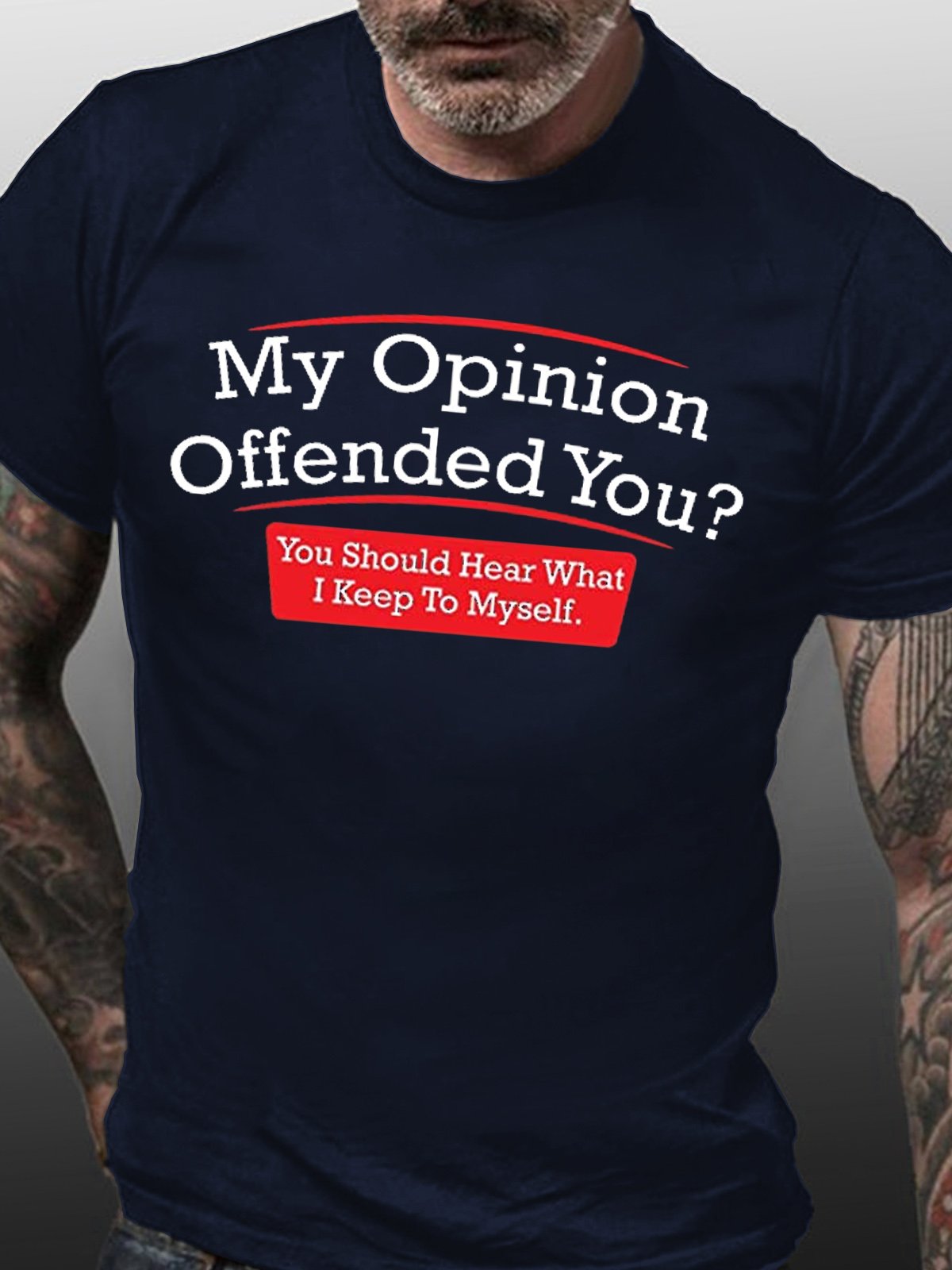 Funny My Opinion Offended You Short Sleeve Casual Short Sleeve T-Shirt