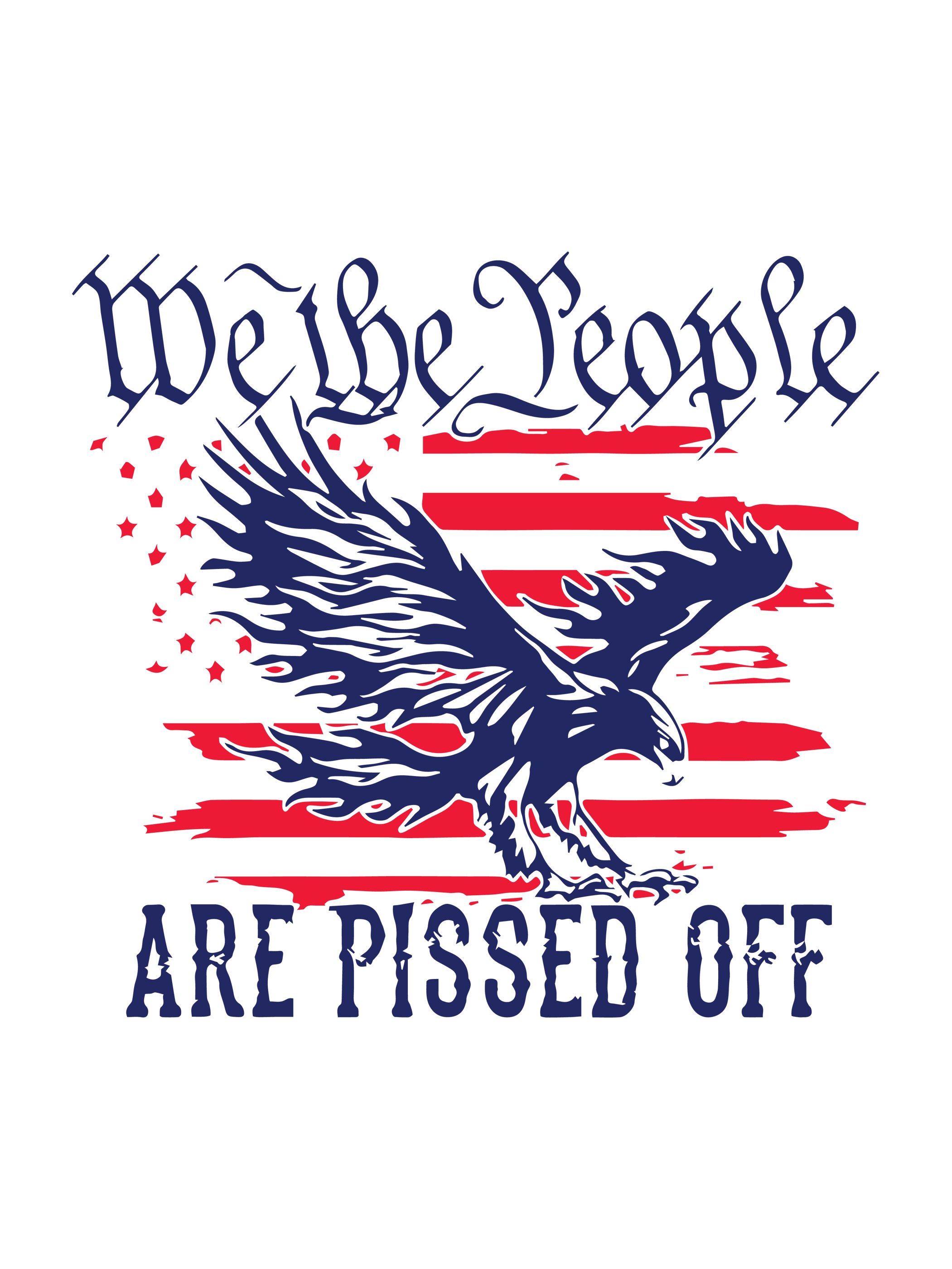 We The People Are Pissed Off Back Print T-Shirt