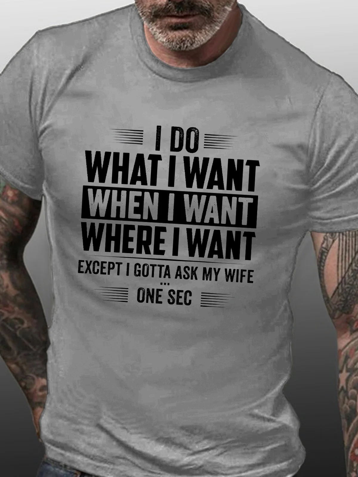 I Do What I Want Funny Letter Print T-shirt