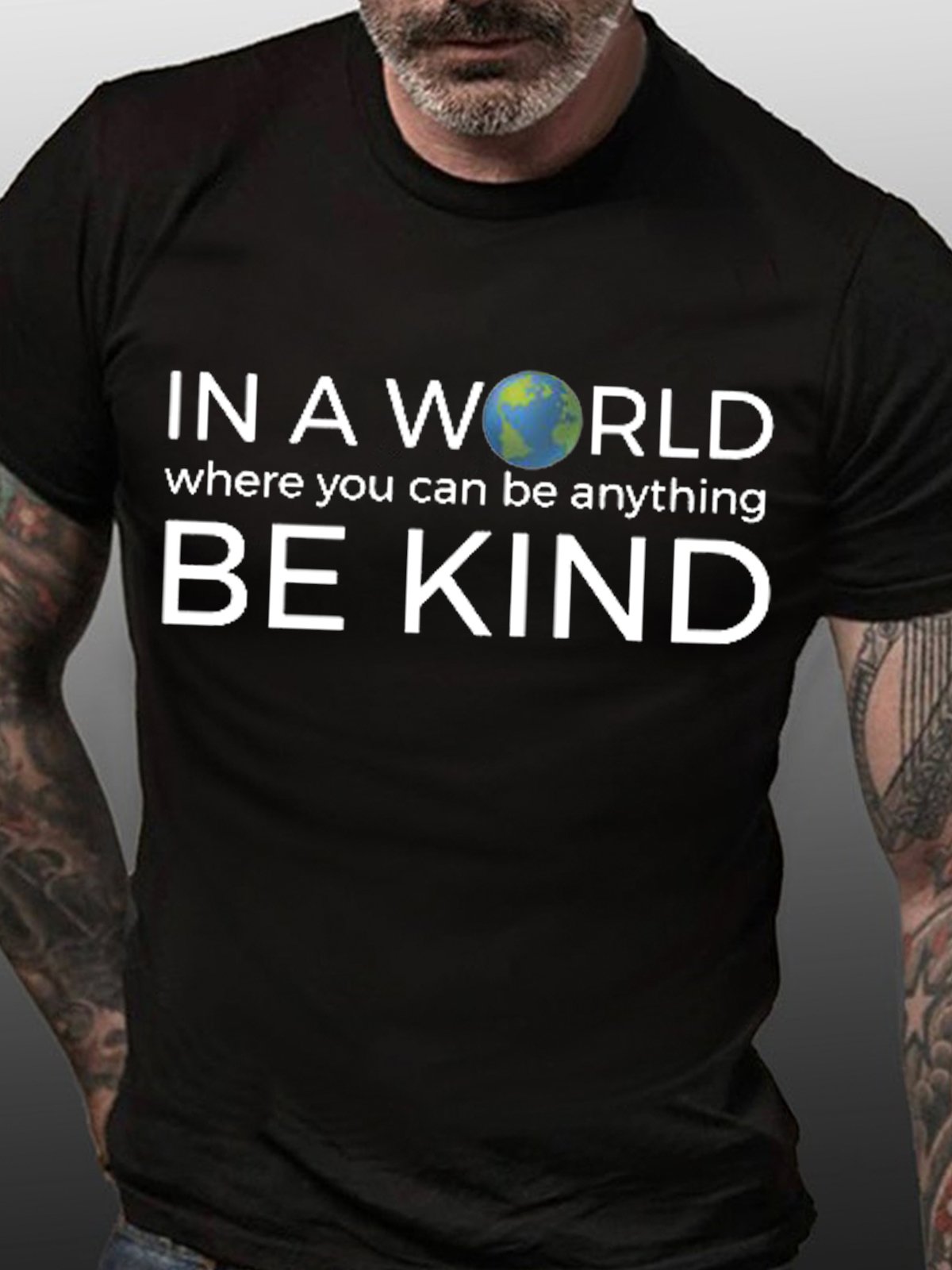 In A World Where You Can Be Anything Be Kind Men's Short Sleeve T-Shirt