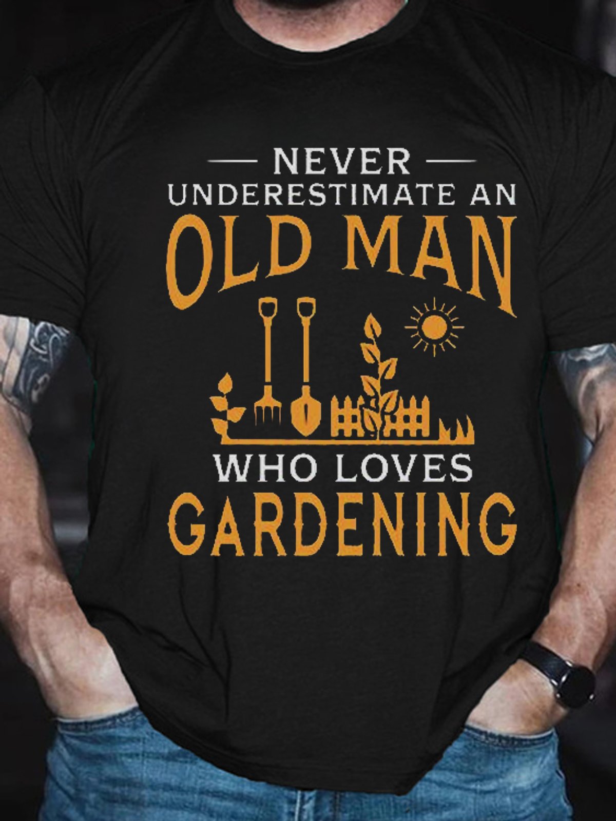 An Old Man Who Loves Gardening T-Shirt