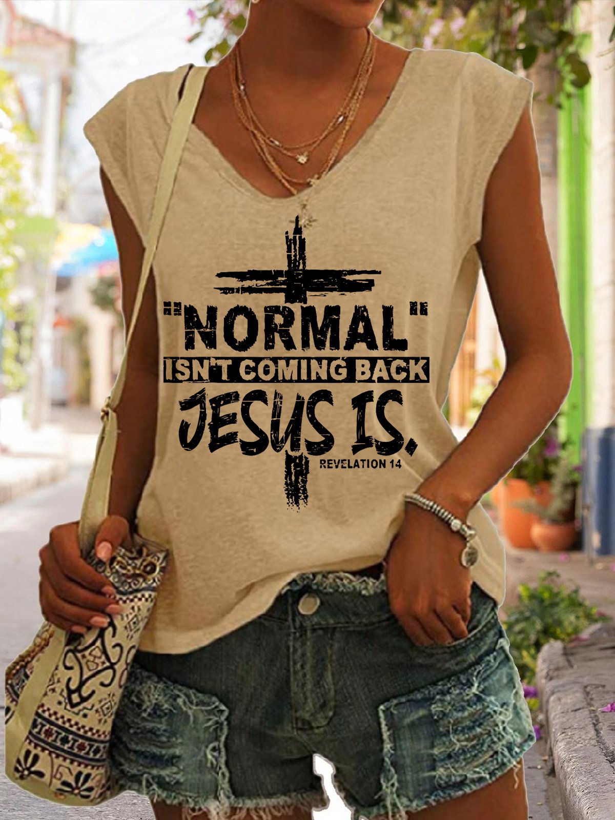 Normal Isn't Coming Back But Jesus Is Revelation 14 Casual Knit Tank