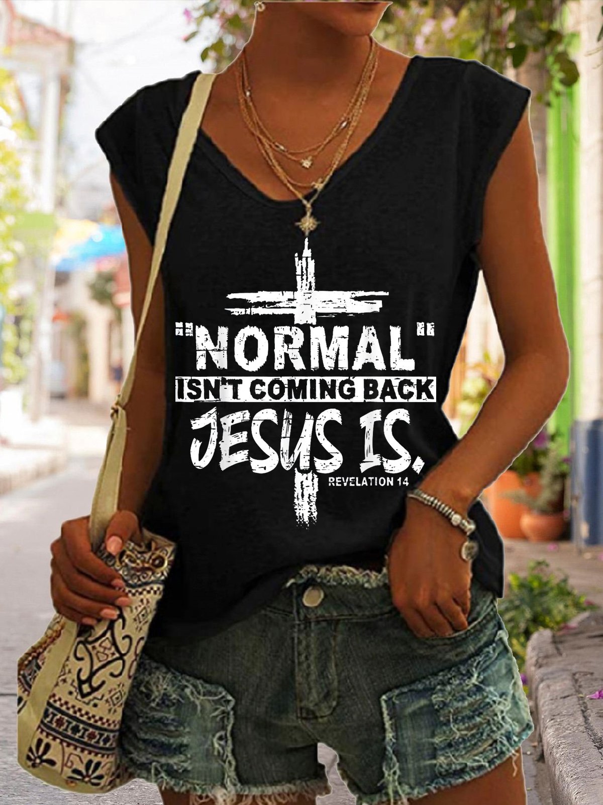 Normal Isn't Coming Back But Jesus Is Revelation 14 Casual Knit Tank