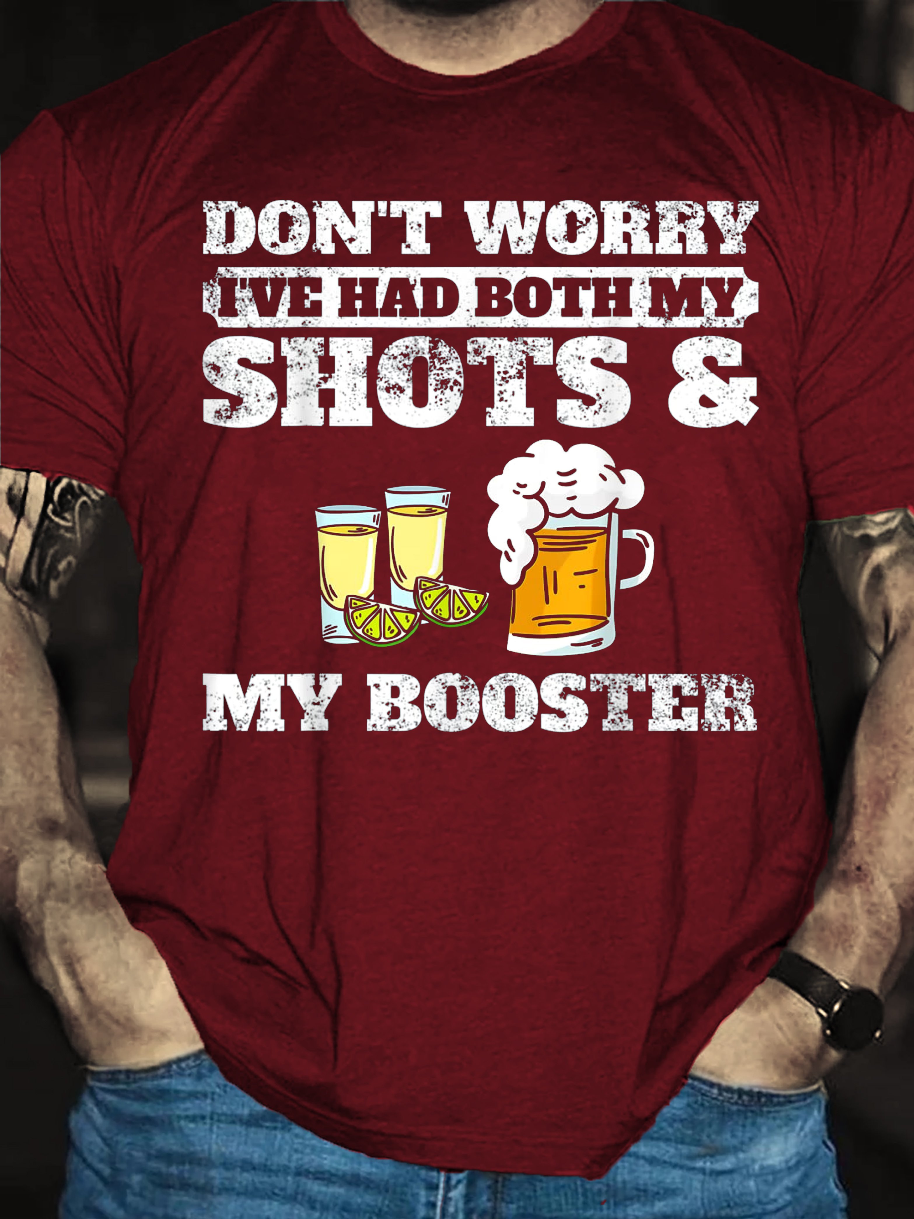 Don't worry I've had both my shots and booster Funny vaccine Short Sleeve T-Shirt