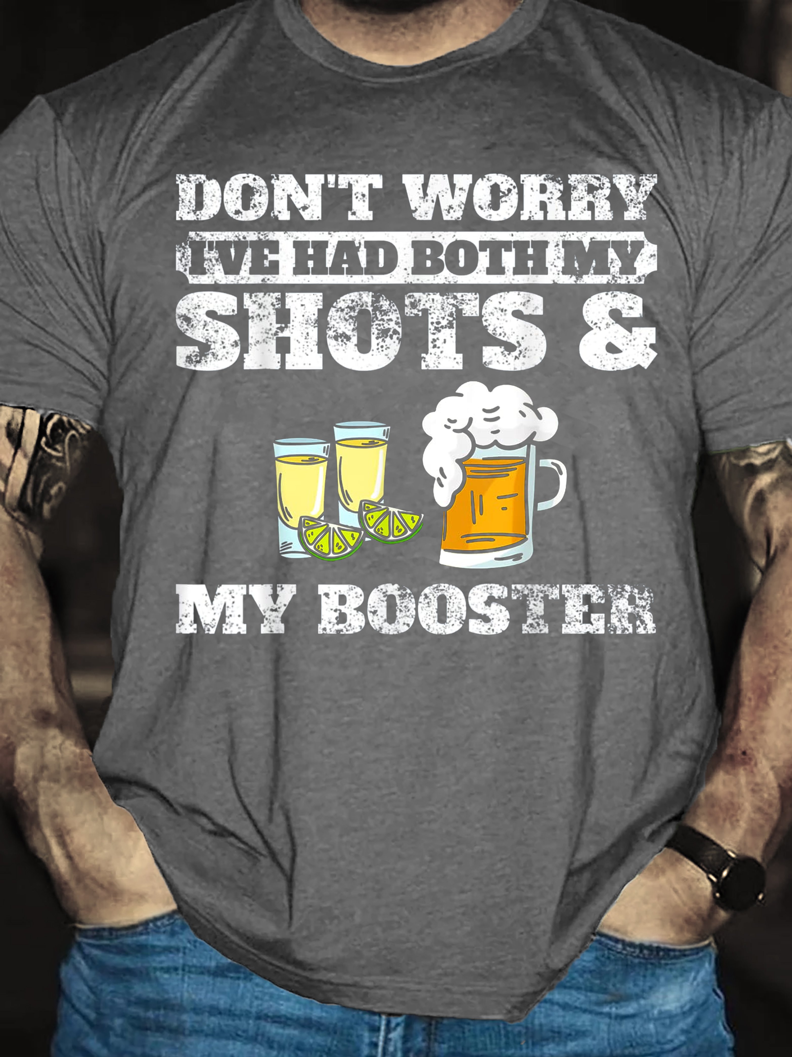 Don't worry I've had both my shots and booster Funny vaccine Short Sleeve T-Shirt