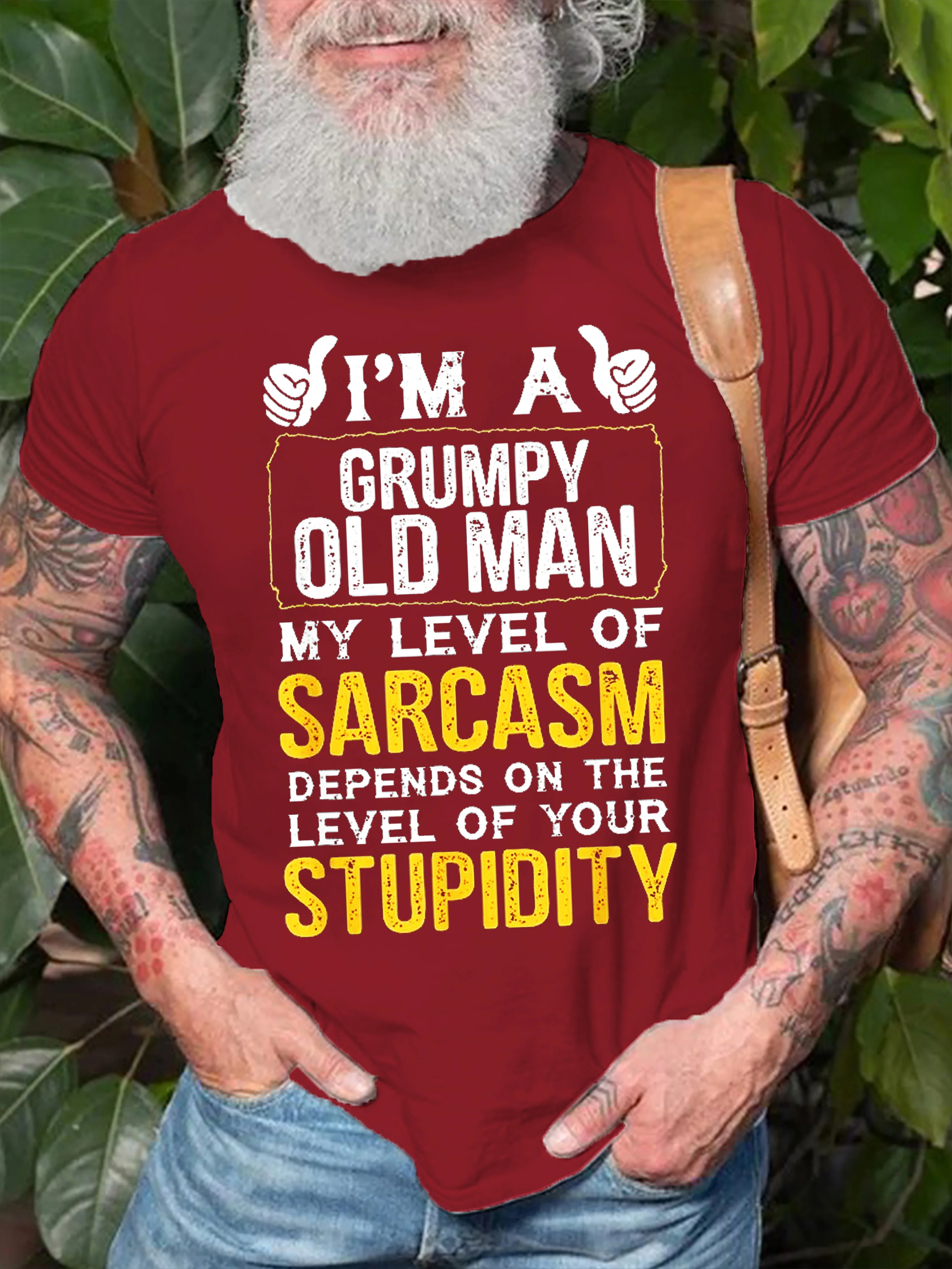 Im A Grumpy Old Man Funny Casual Short Sleeve T-Shirt