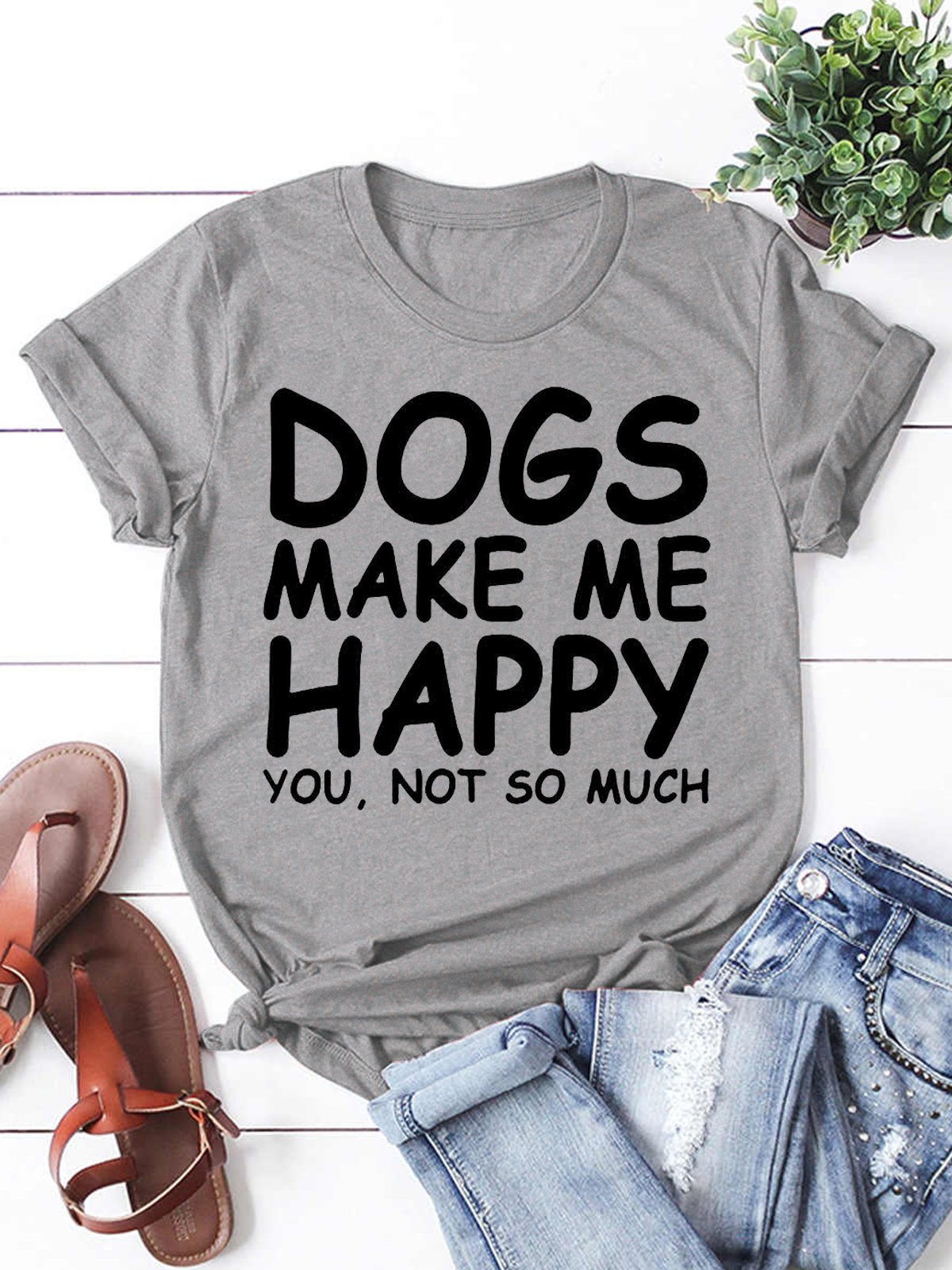 Dog Make Me Happy You Not So Much Women's Short Sleeve T-Shirt