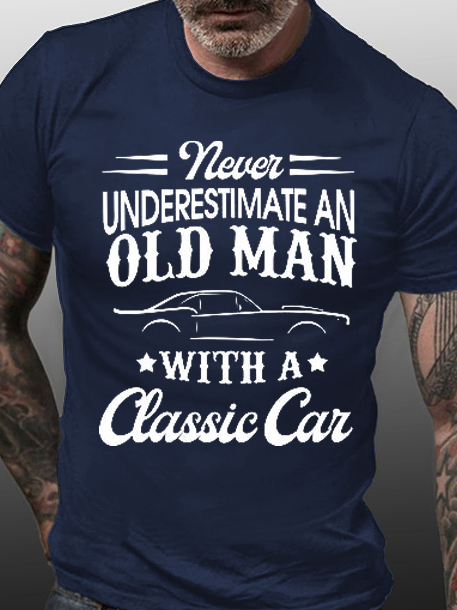 ever Underestimate An Old Man With A Classic Car Shirts&Tops