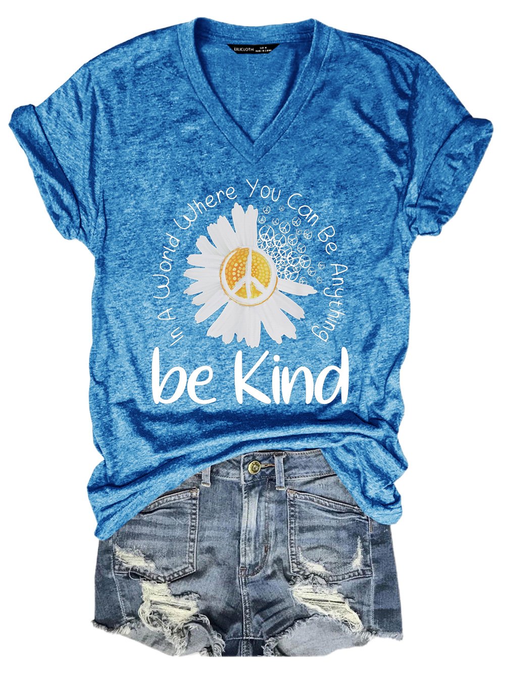 Be Kind Letter Casual Short Sleeve T-Shirt