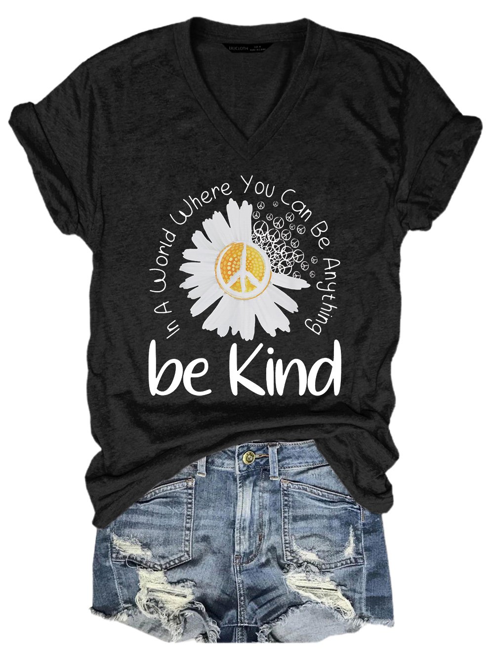 Be Kind Letter Casual Short Sleeve T-Shirt