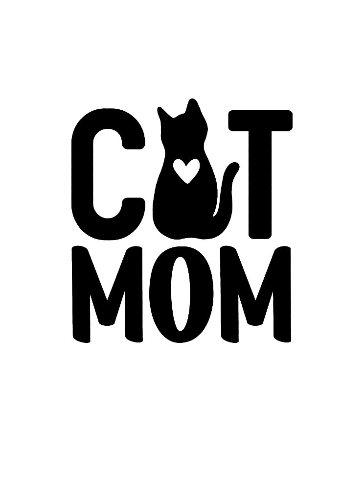 Cat Mom Print V-neck Tank Top