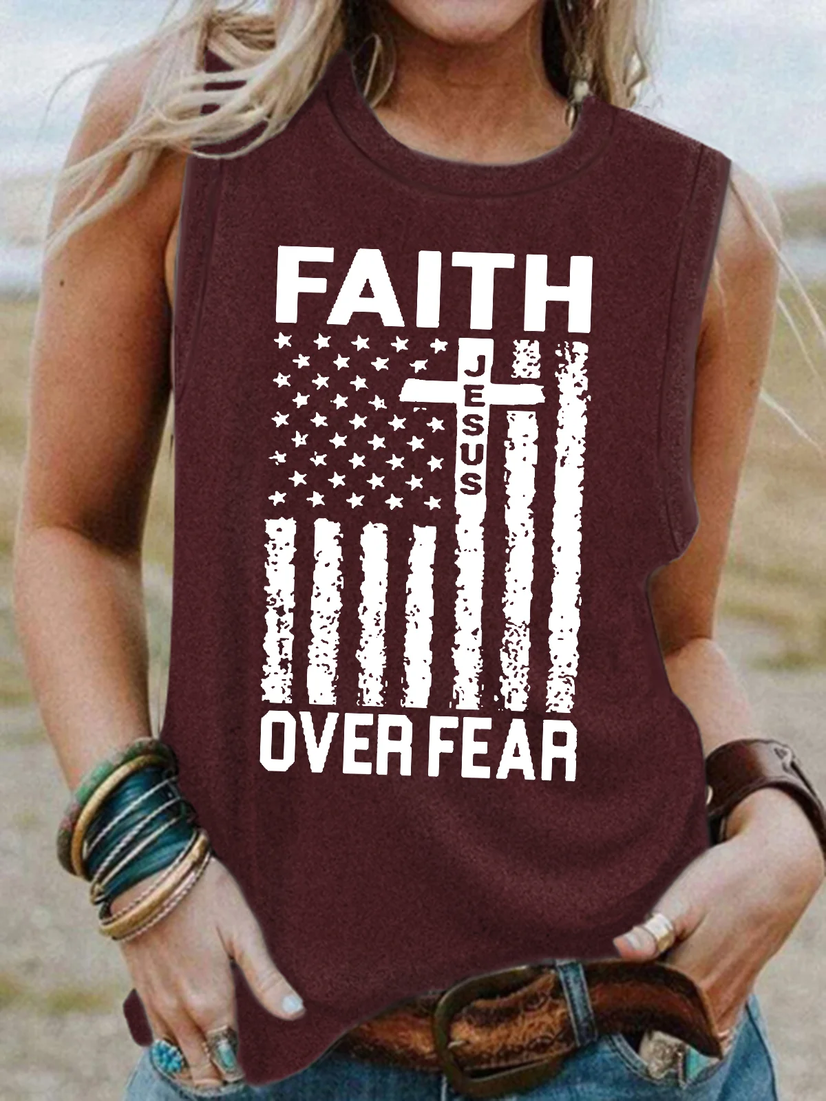 Faith Over Fear Women's Knit Tank