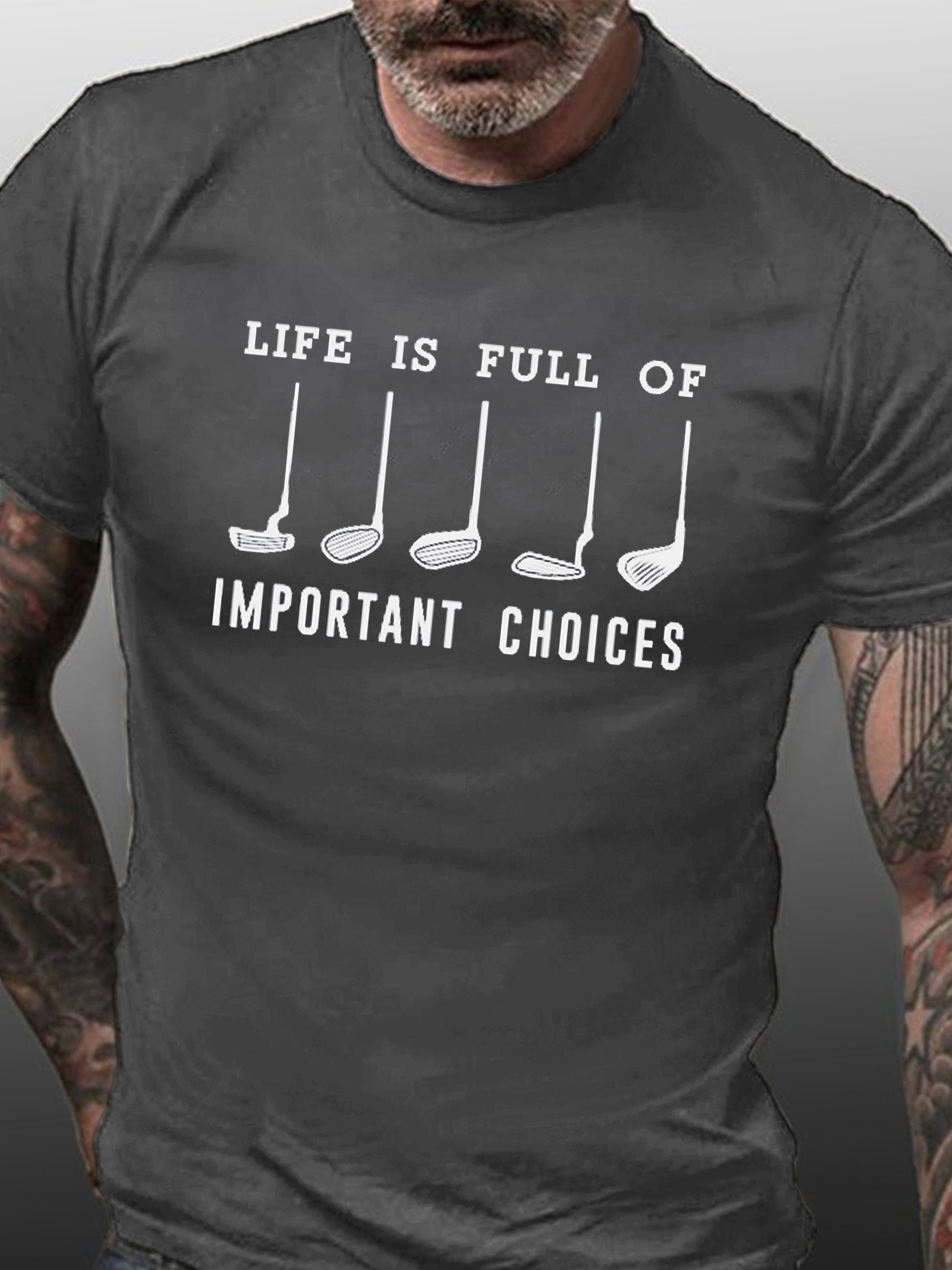 Men's Life Is Full Of Important Choice Golf Player T-shirt