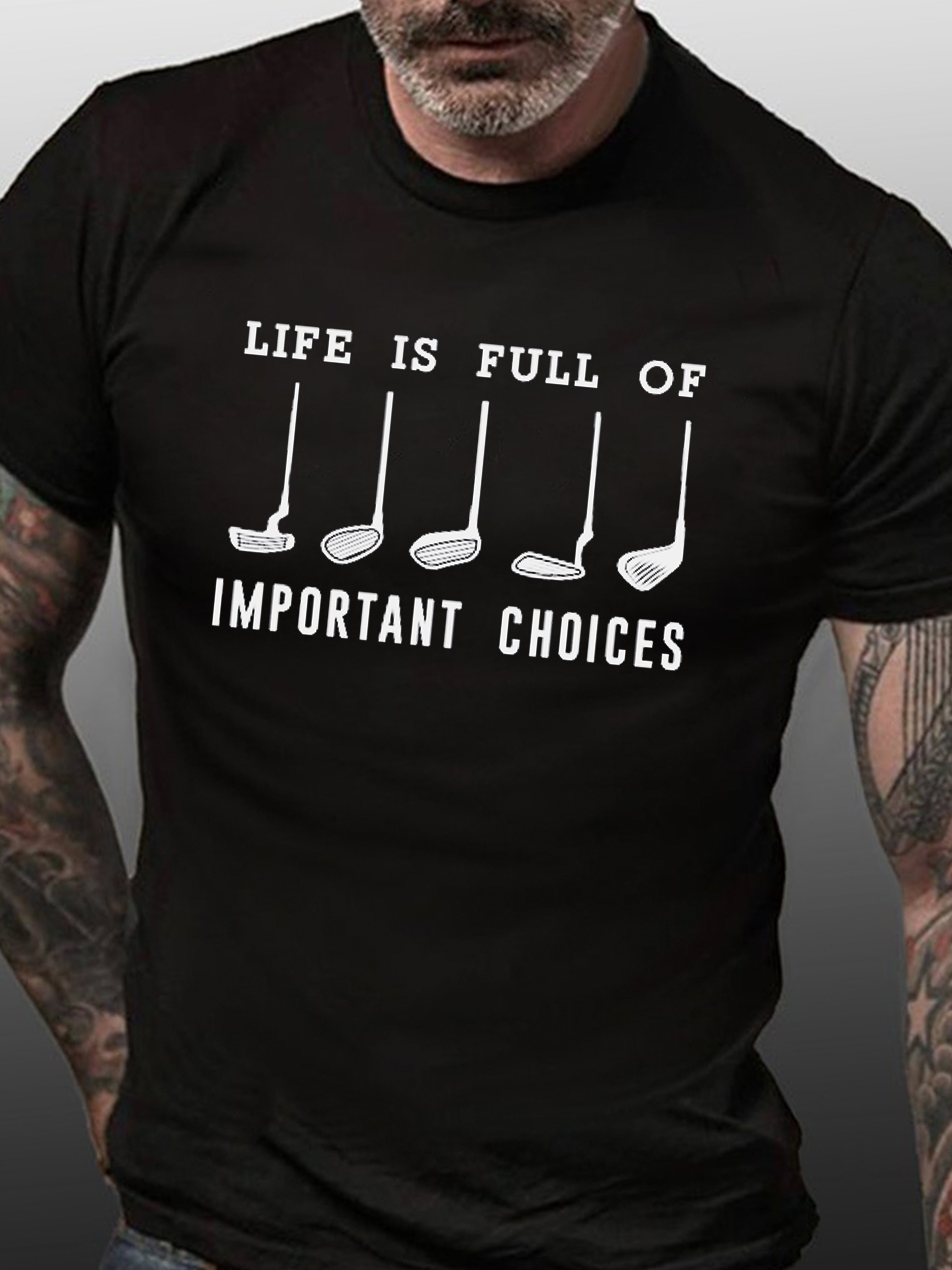 Men's Life Is Full Of Important Choice Golf Player T-shirt