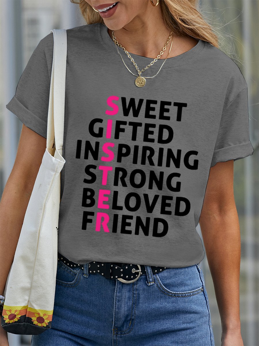 Sweet Sister Cotton Short Sleeve T-Shirt