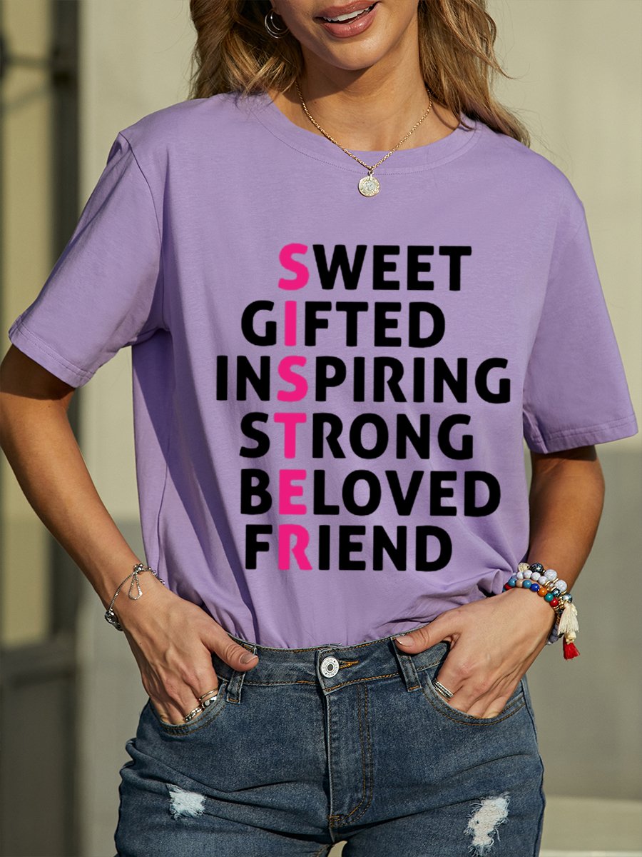 Sweet Sister Cotton Short Sleeve T-Shirt