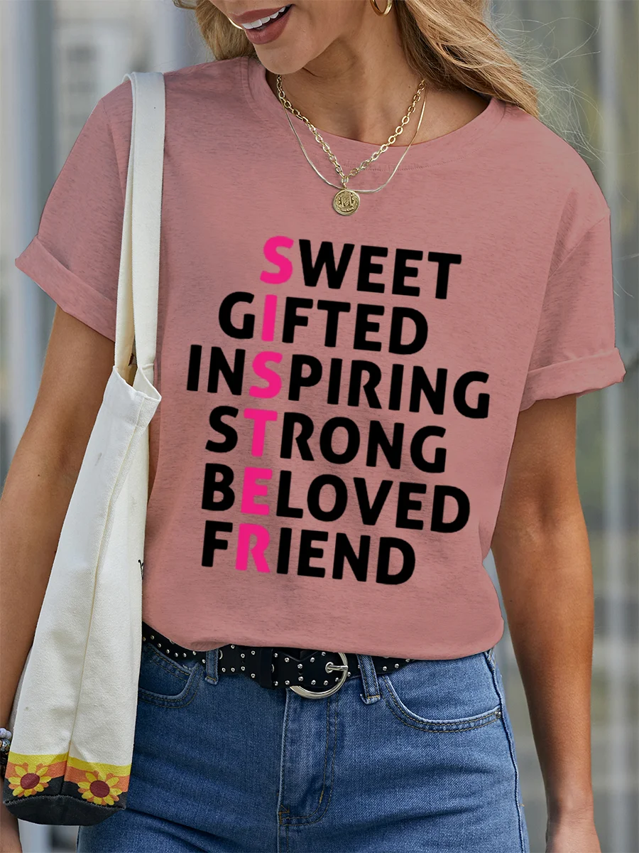 Sweet Sister Cotton Short Sleeve T-Shirt