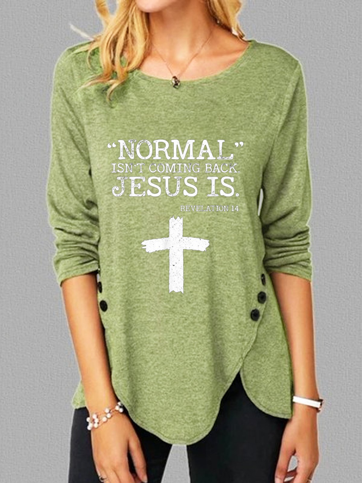 Normal Isn’t Coming Back Jesus Is Revelation 14 Long-sleeved shirt