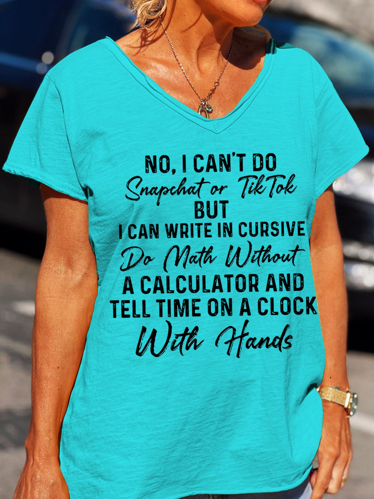 No I Can't Do Snapchat Or TikTok Casual Short Sleeve T-Shirt