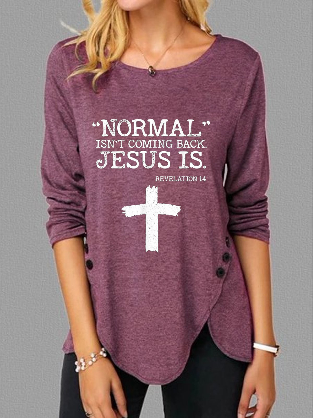 Normal Isn’t Coming Back Jesus Is Revelation 14 Long-sleeved shirt