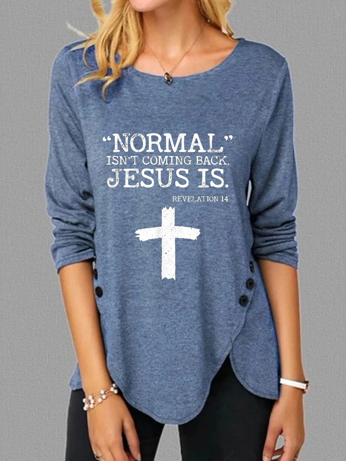 Normal Isn’t Coming Back Jesus Is Revelation 14 Long-sleeved shirt