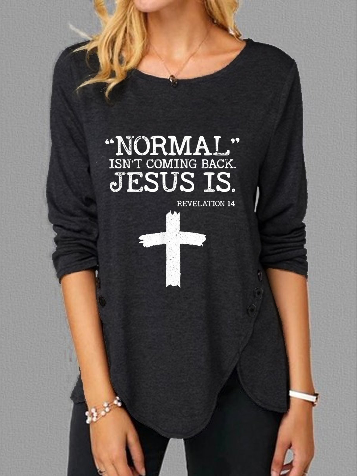 Normal Isn’t Coming Back Jesus Is Revelation 14 Long-sleeved shirt