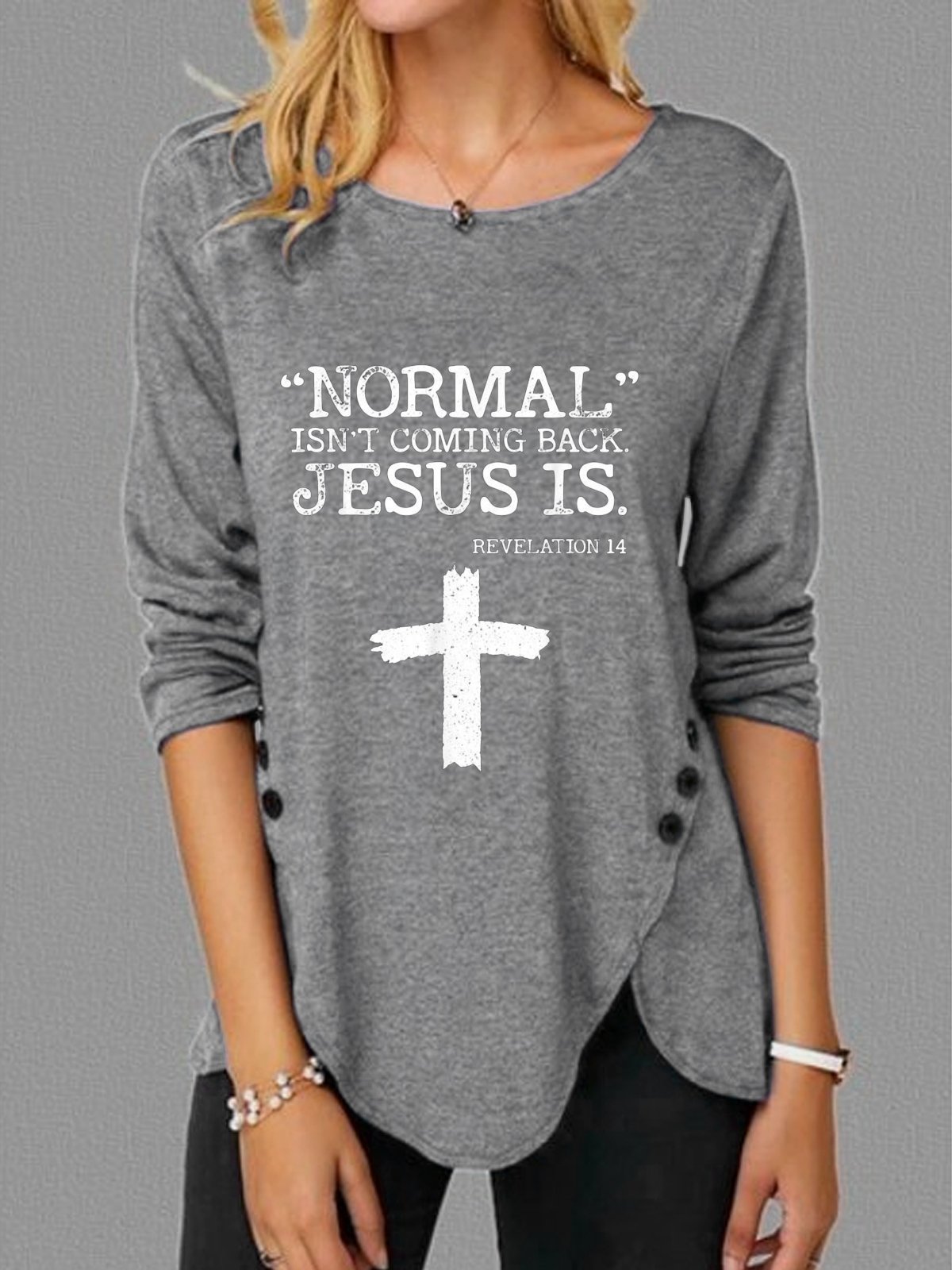 Normal Isn’t Coming Back Jesus Is Revelation 14 Long-sleeved shirt