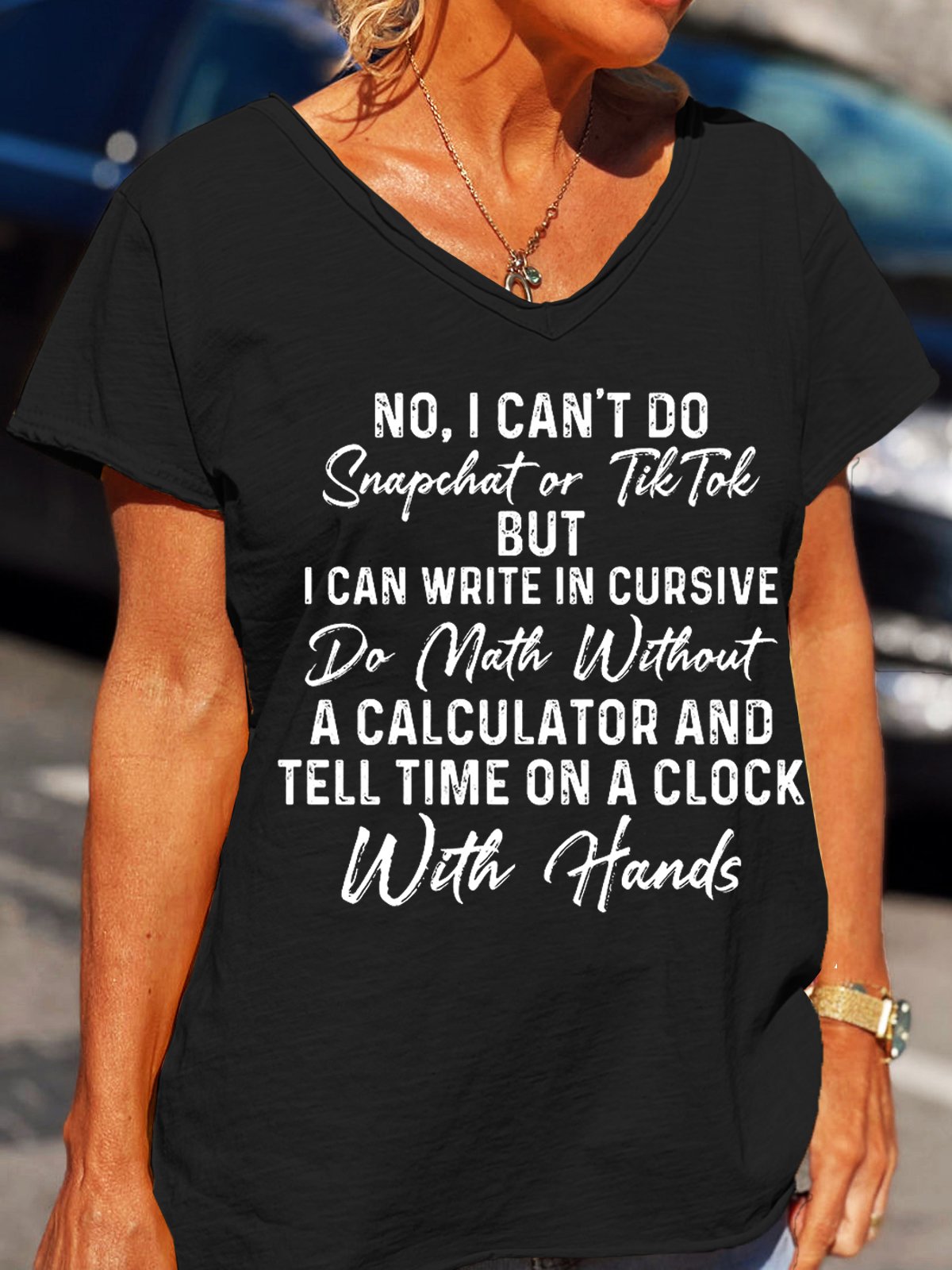 No I Can't Do Snapchat Or TikTok Casual Short Sleeve T-Shirt