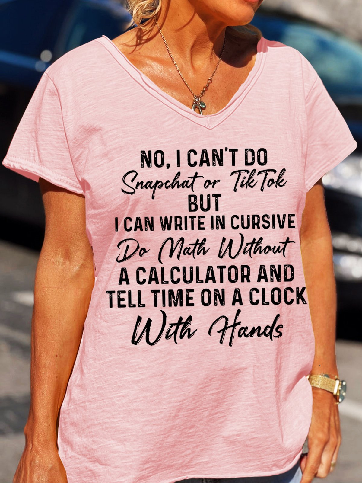 No I Can't Do Snapchat Or TikTok Casual Short Sleeve T-Shirt