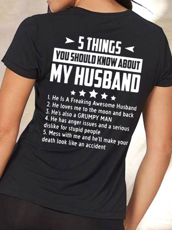 Five Things About My Husband T-Shirt