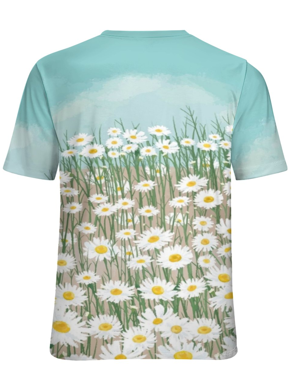 Flower Print Casual Short Sleeve T-Shirt