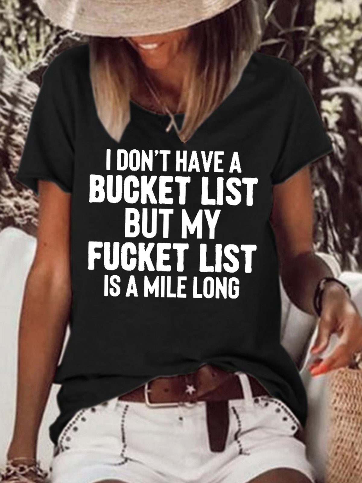 Don't Have A Bucket List Casual Short Sleeve Tops