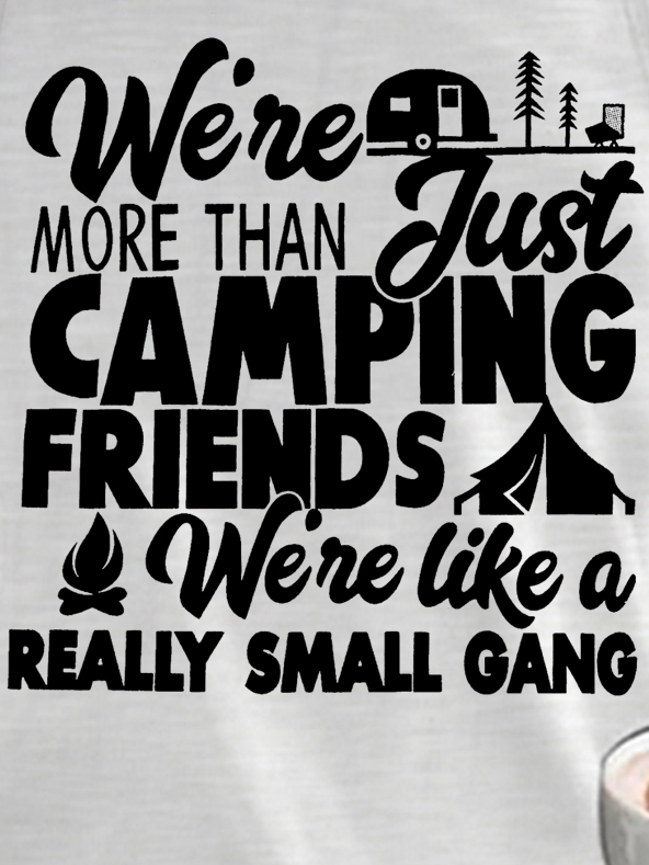 Camping T Shirts for Women We're More Than Just Camping Friends Funny Vintage Regular Fit Letter Knit Tank