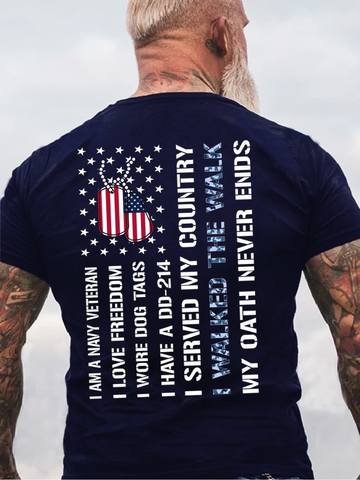 I AM A NAVY VETERAN I WALKED THE WALK  Short Sleeve T-Shirt