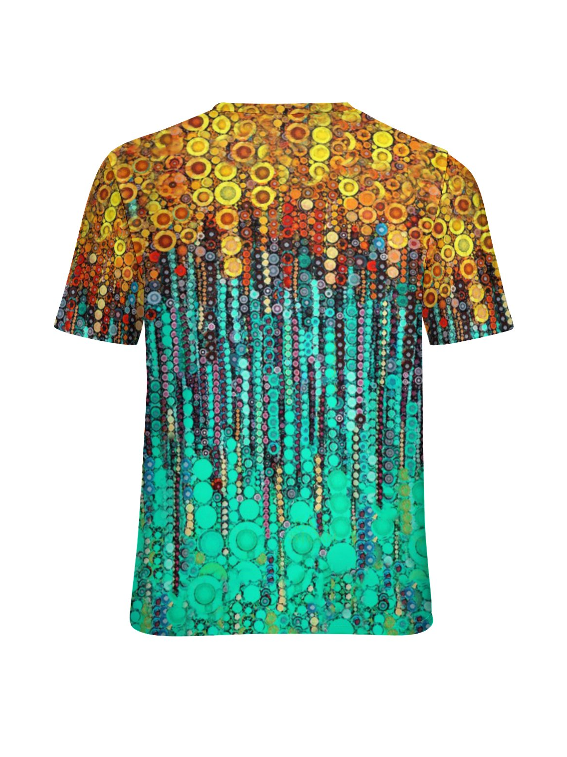 Casual Abstract Gradient Print Crew Neck T-Shirt