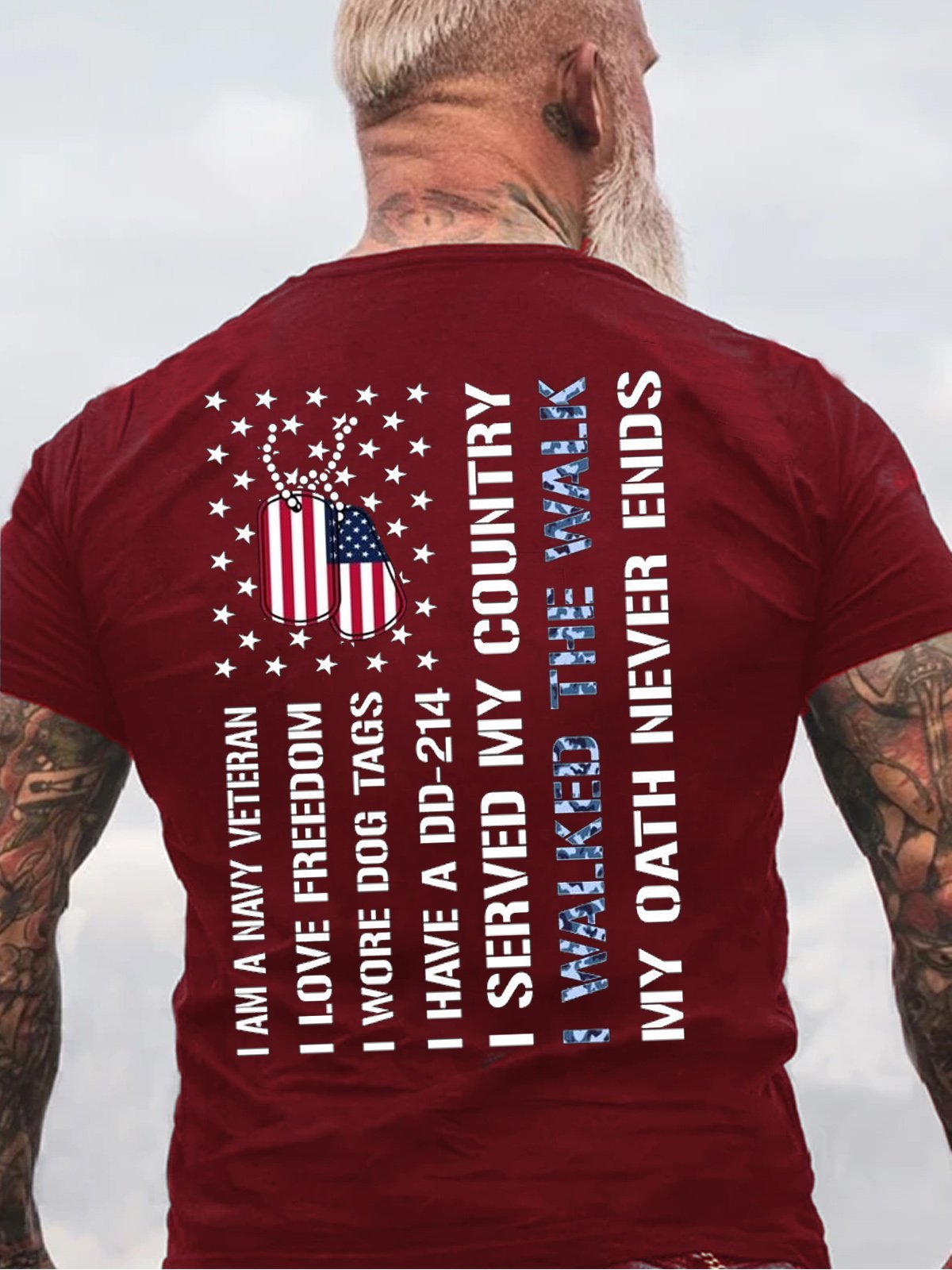 I AM A NAVY VETERAN I WALKED THE WALK  Short Sleeve T-Shirt