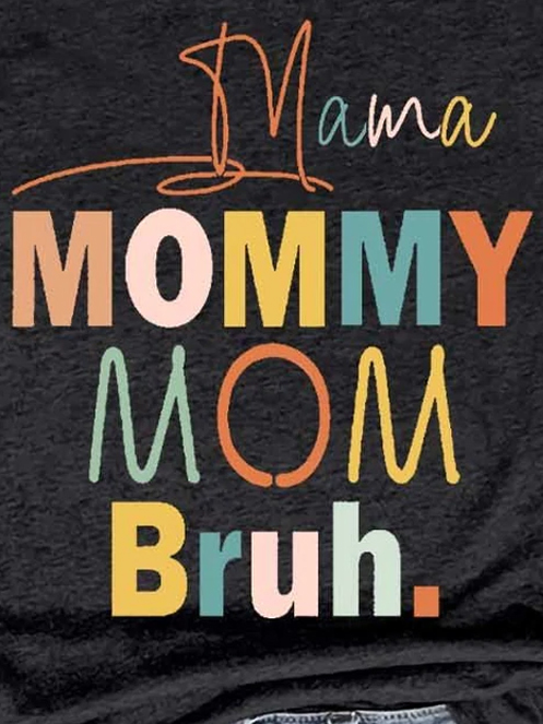 Women's Mama Mommy Mom Bruh V-Neck T-Shirt