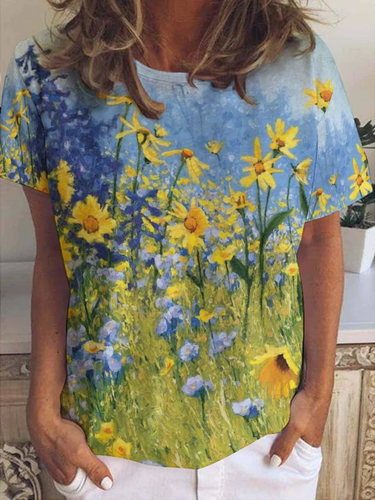 Fascinating flowers Art Print Casual Abstract Short Sleeve T-Shirt