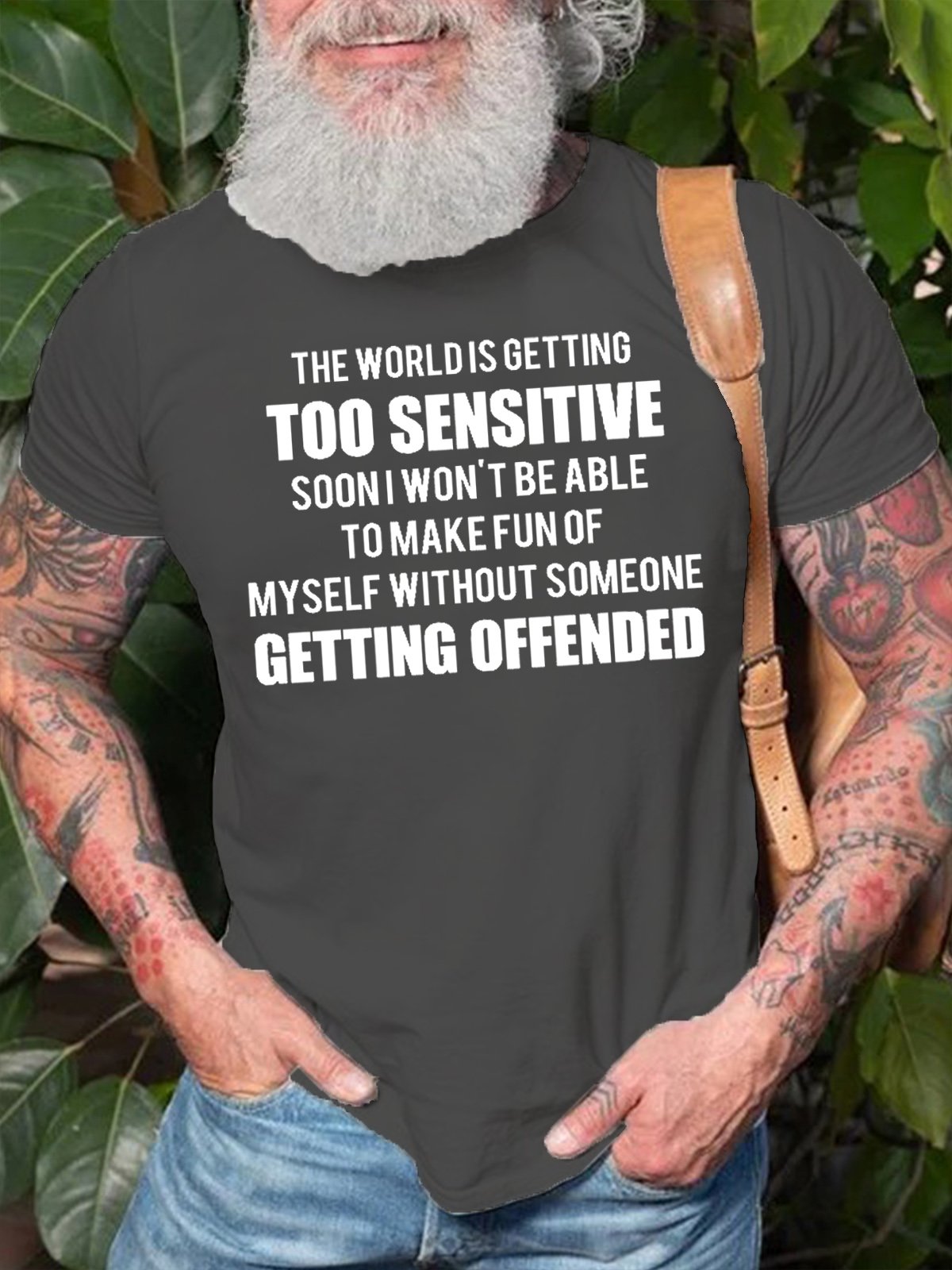 Mens Funny The World Is Getting Too Sensitive Soon I Won't Be Able To Make Fun Of Myself Without Someone Getting Offended Short Sleeve T-Shirt