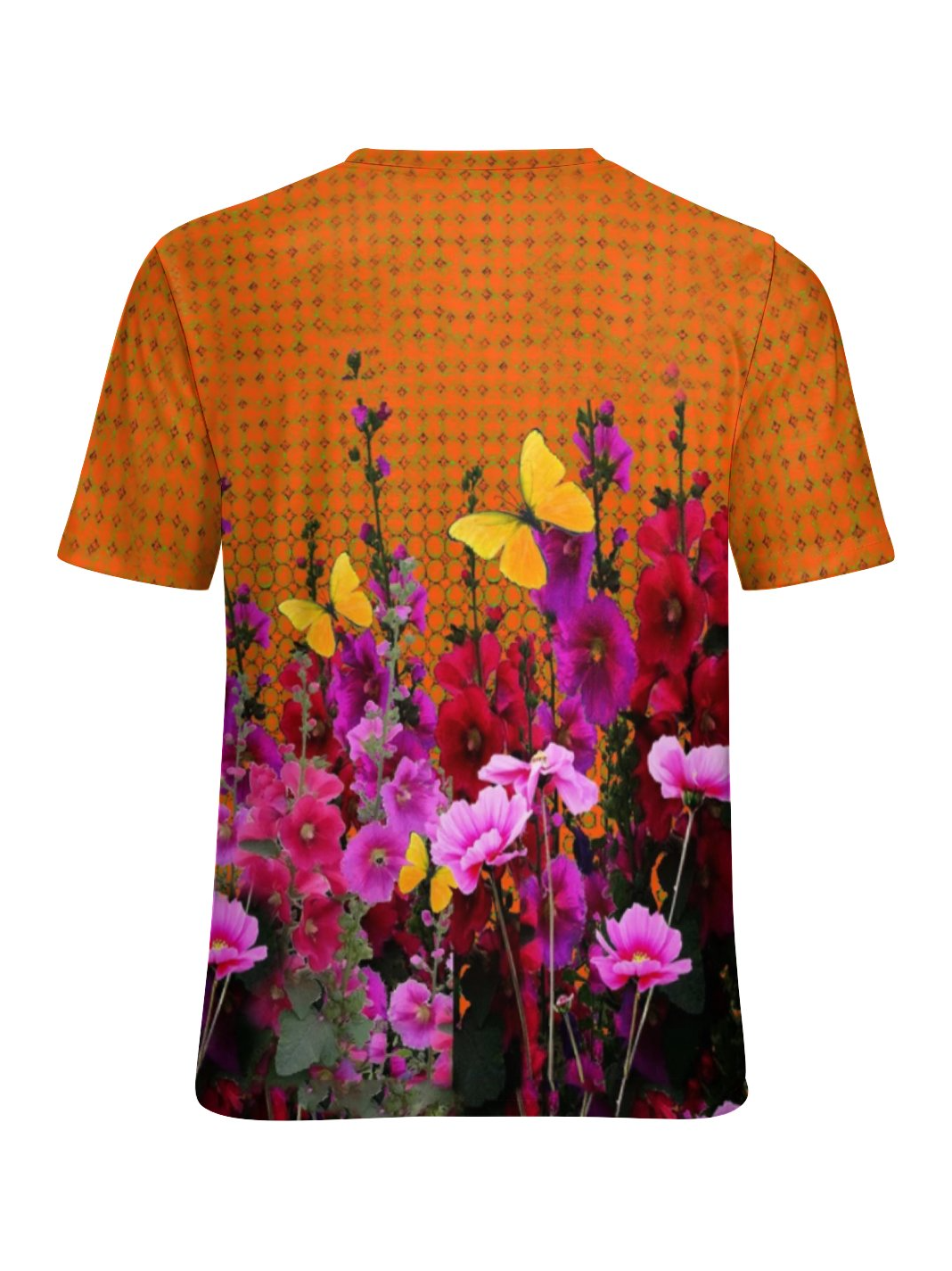 Casual Simple Floral Print Crew Neck T-Shirt