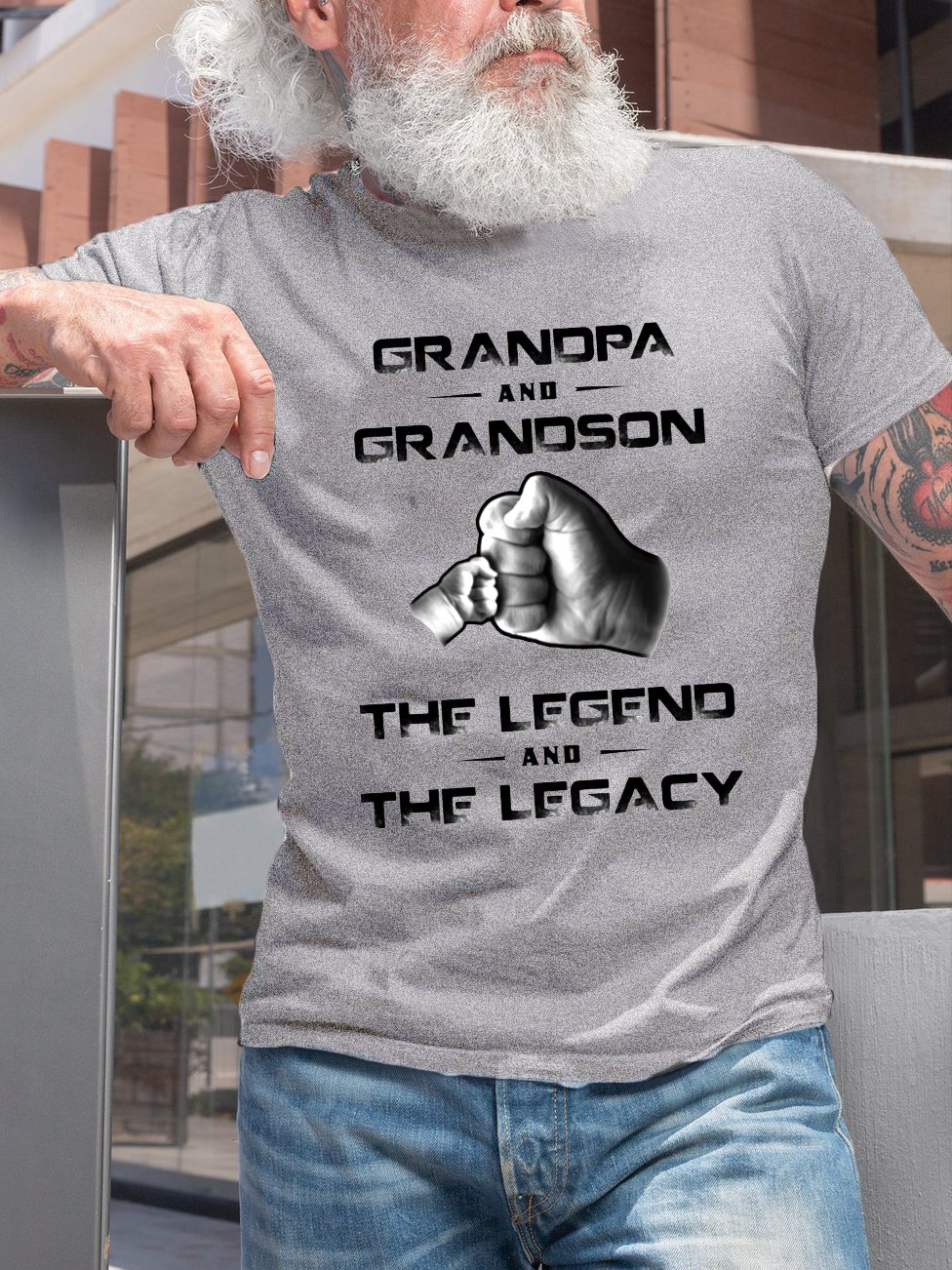 Grandpa And Grandson The Legend And The Legacy Funny T-shirt