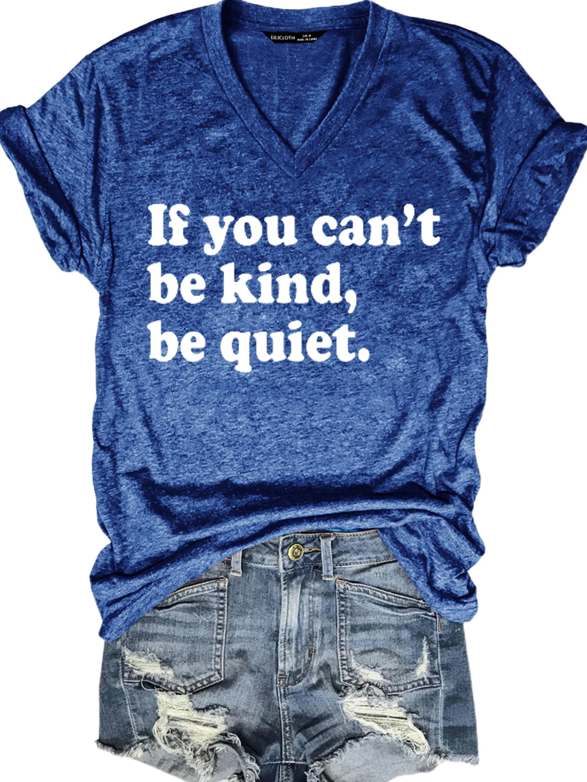 Womens If You Can't Be Kind Be Quiet Casual Short Sleeve T-Shirt