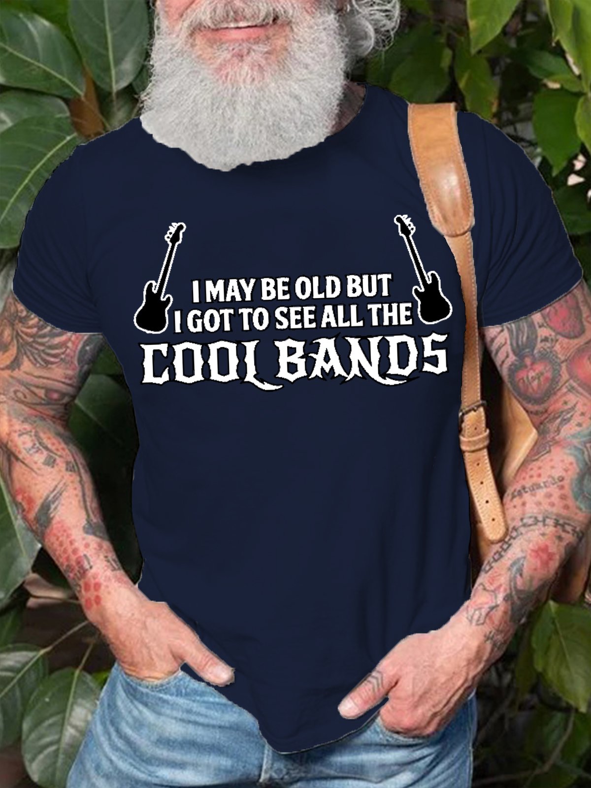 Mens Funny I May Be Old, But I Got To See All The Cool Bands Casual Cotton Short Sleeve T-Shirt